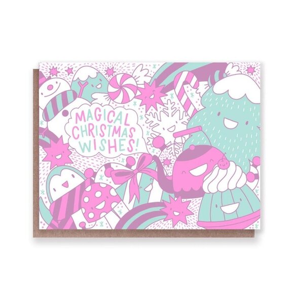 New - Artisan Christmas Cards, Recycled, Women Owned -Magical Christmas Wishes - Picture 1 of 8